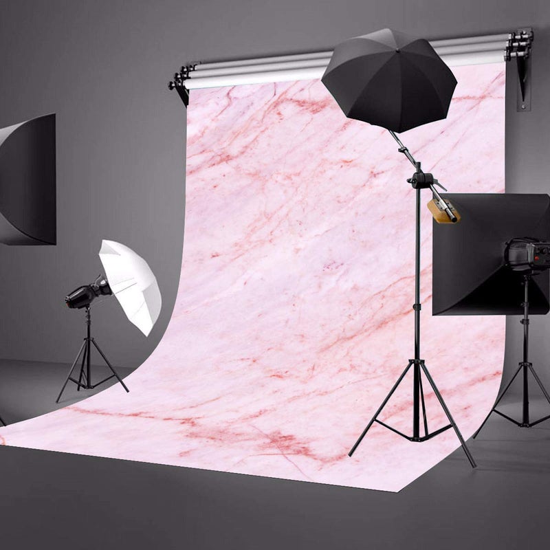 LYLYCTY 5x7ft Light Pink Marble Backdrop Light Pink Marble Physics Texture Photography Background and Studio Photography Backdrop Props LYGE819 - Image 4